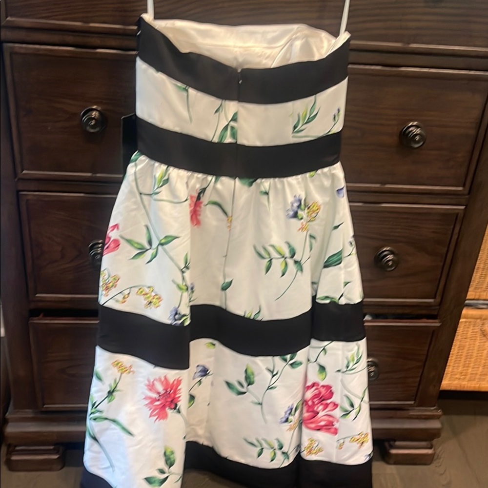 White House Black Market Cream Midi A-Line Dress - Picture 3 of 4